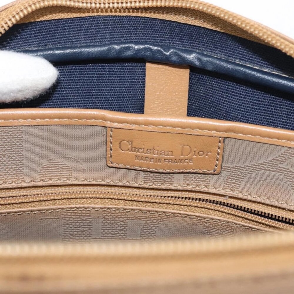 Christian Dior Trotter Canvas Shoulder Bag Beige Gold Auth ep11416 - Picture 10 of 16